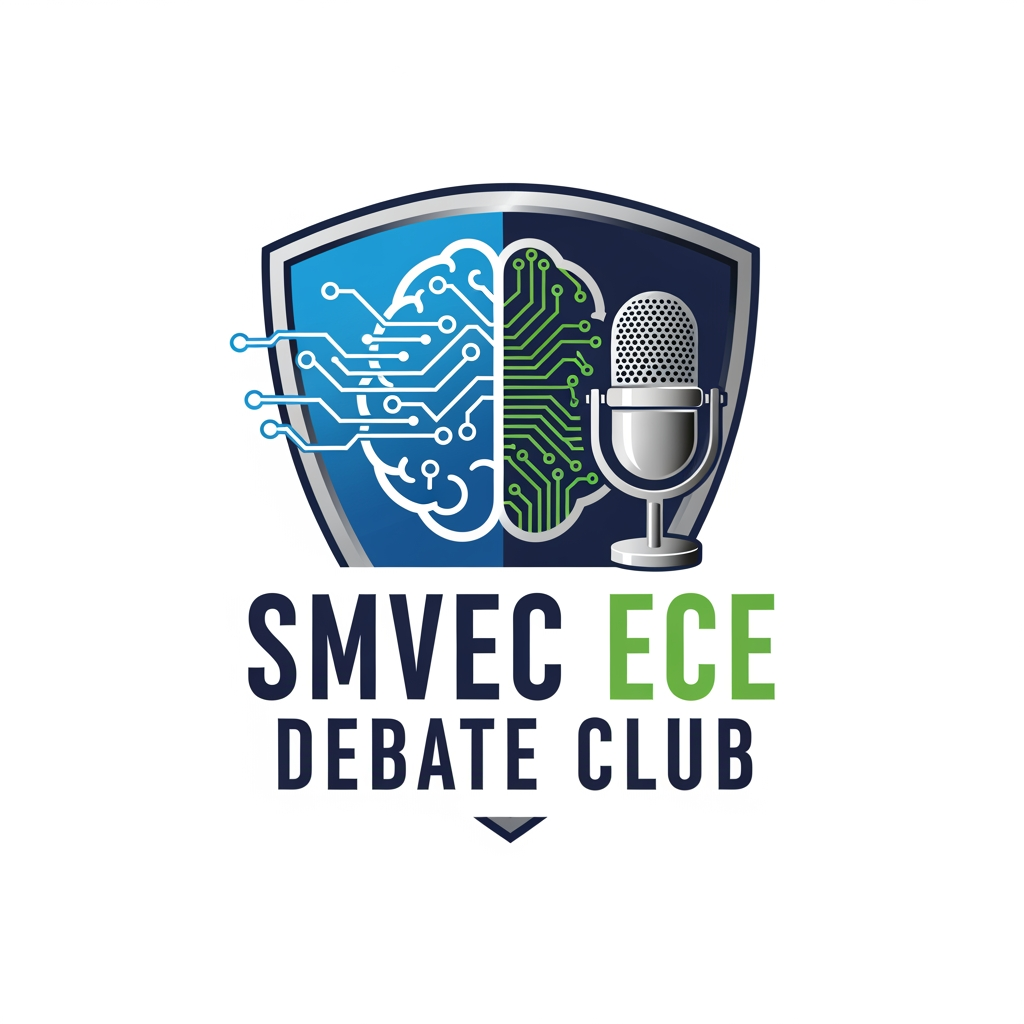 AI Design for i wantto create a logo for student level debate club in ece department of smvec