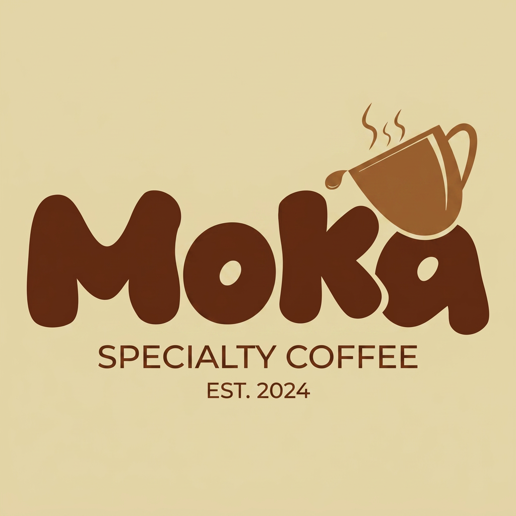AI Design for create a coffee logo take this inspiration name moka