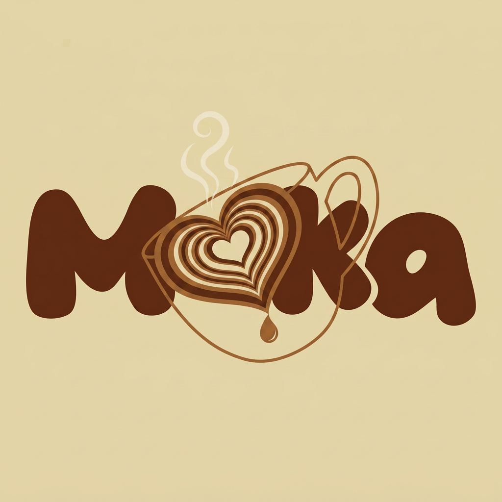 AI Design for create a coffee logo take this inspiration name moka