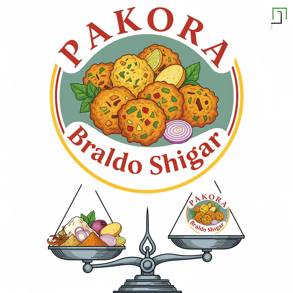 AI Design for "pakora braldo shigar" is ko logo ke sakel ma