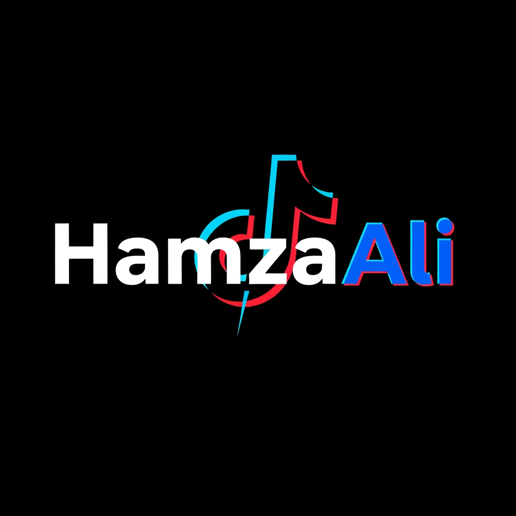 AI Design for "HamzaAli" is ko tik tok kale logobanaw