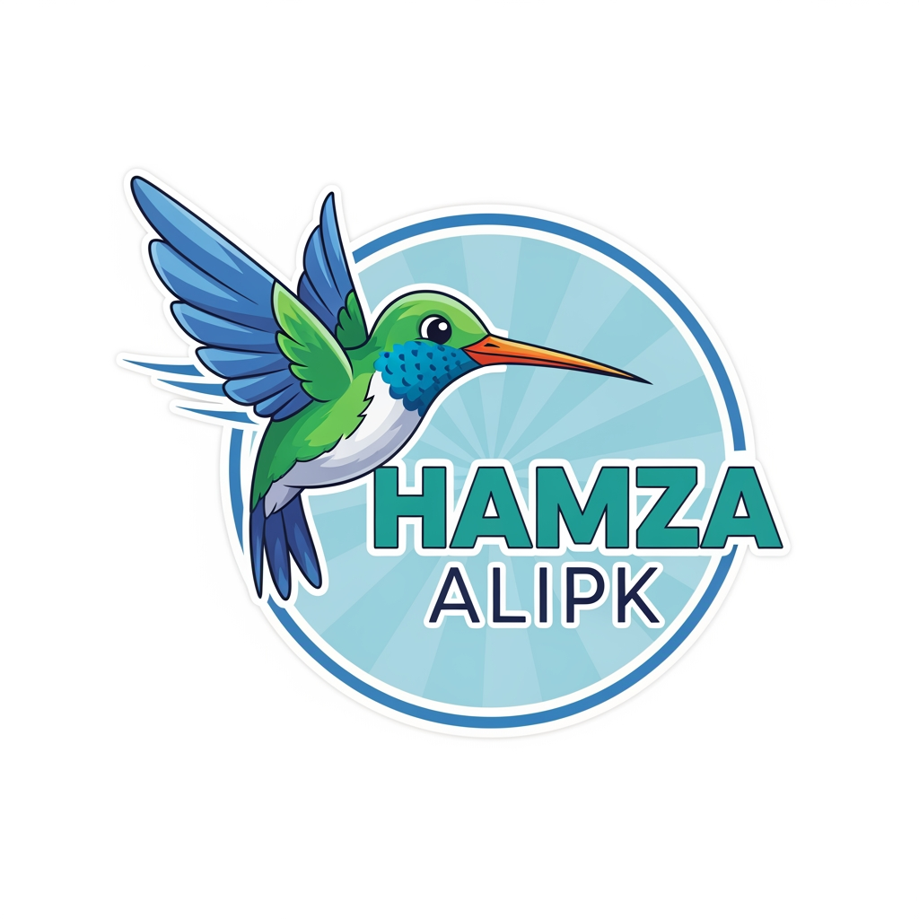 AI Design for hamza alipk" ko facebook per rakne kaleye logo banaw