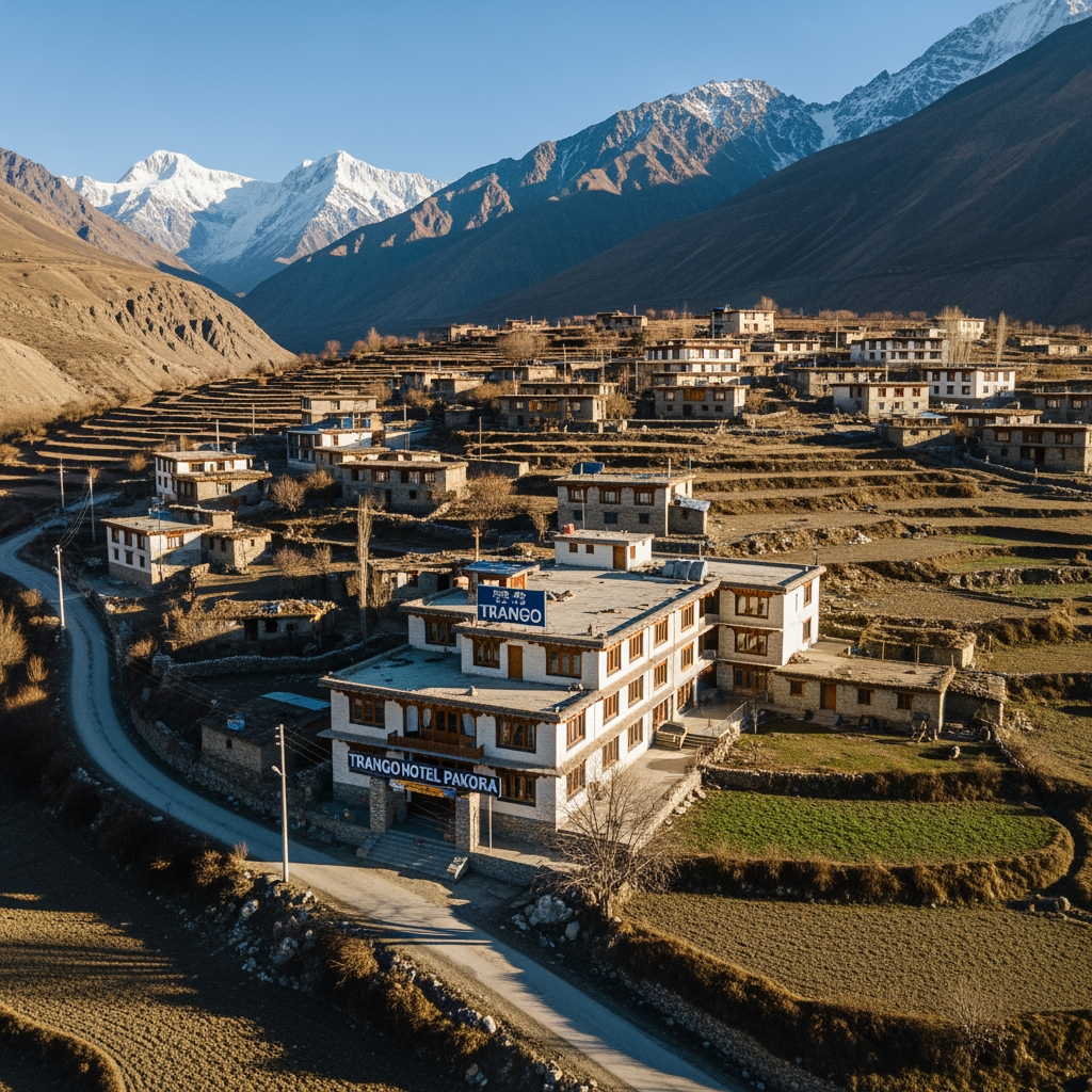 AI Design for trango hotel pakora" yad rahe pakora ek viilage ka nam eha