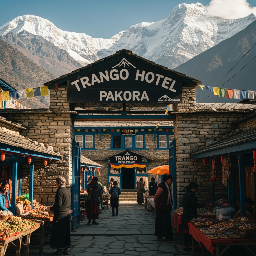 AI Design for trango hotel pakora" yad rahe pakora ek viilage ka nam eha