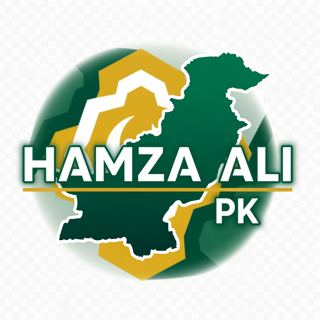 AI Design for hamza ali pk" ko facebook per rakne kaleye logo banaw