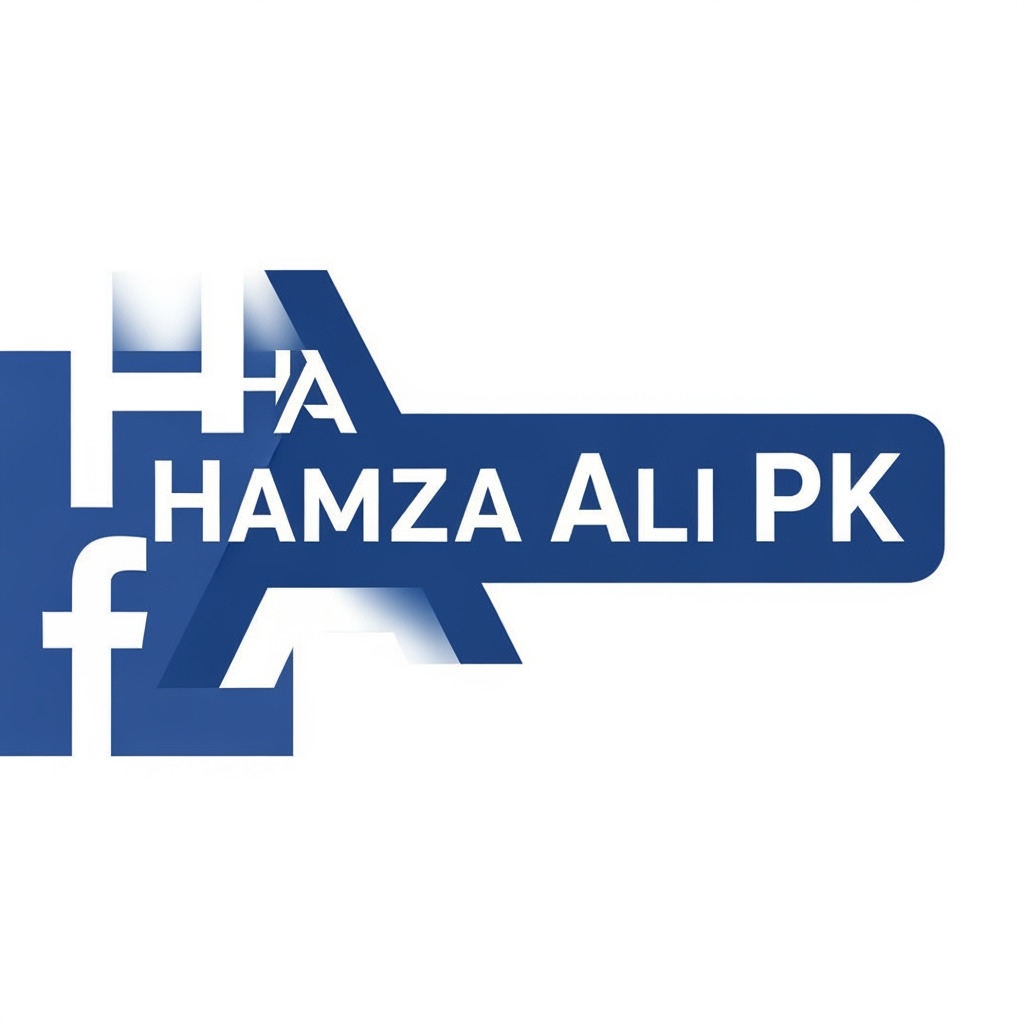 AI Design for hamza ali pk" ko facebook per rakne kaleye logo banaw