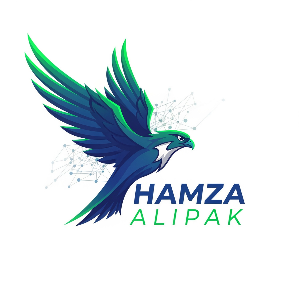 AI Design for hamza alipk" ko facebook per rakne kaleye logo banaw