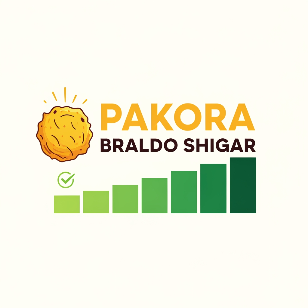 AI Design for "pakora braldo shigar" is ko logo ke sakel ma