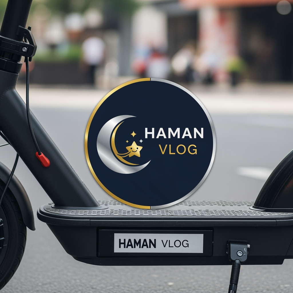 AI Design for "haman vlog" is ko logo ke sakel ,ma bajoo
