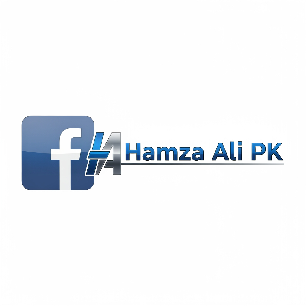 AI Design for hamza ali pk" ko facebook per rakne kaleye logo banaw