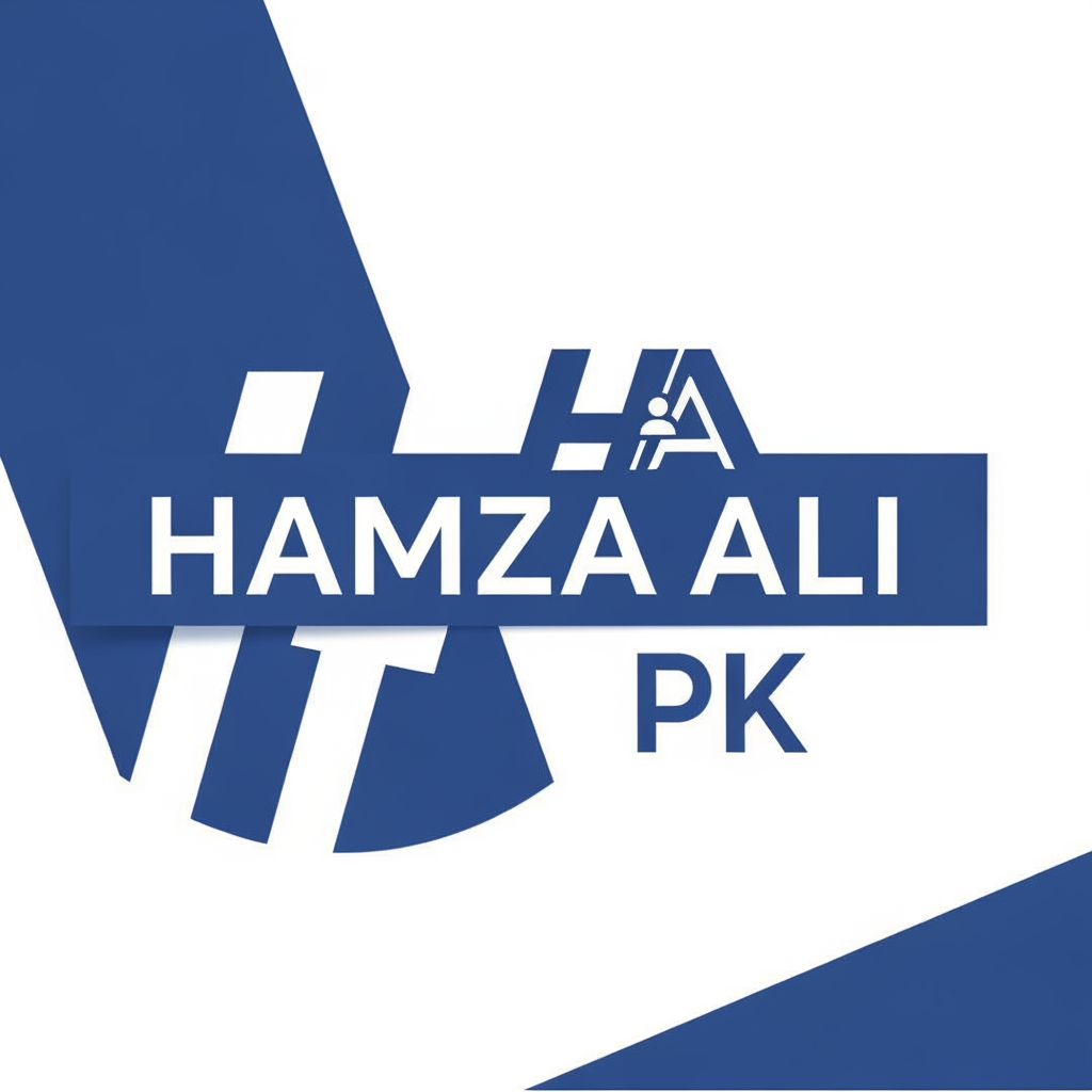 AI Design for hamza ali pk" ko facebook per rakne kaleye logo banaw