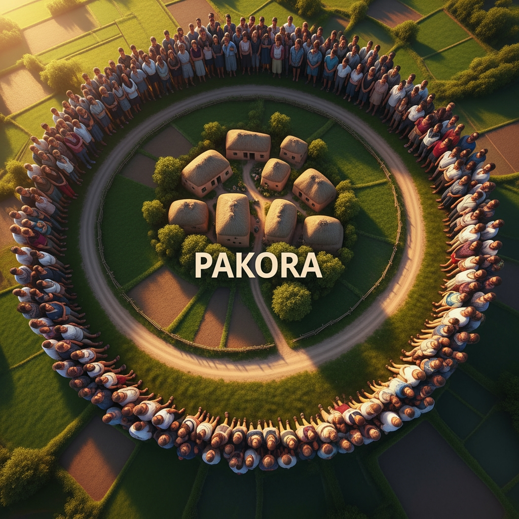 AI Design for "pakora braldo shigar" is ko logo ke sakel ma pakora ek village ka name ha