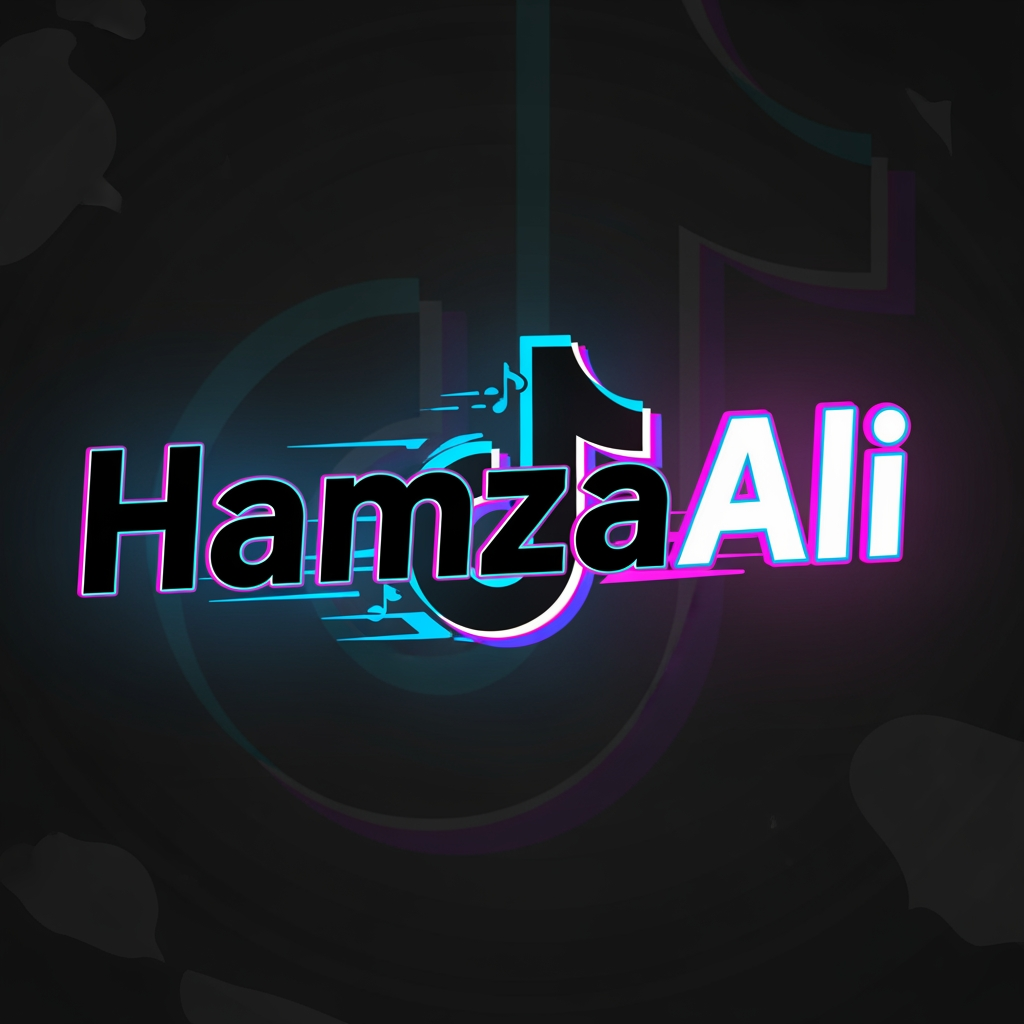 AI Design for "HamzaAli" is ko tik tok kale logobanaw