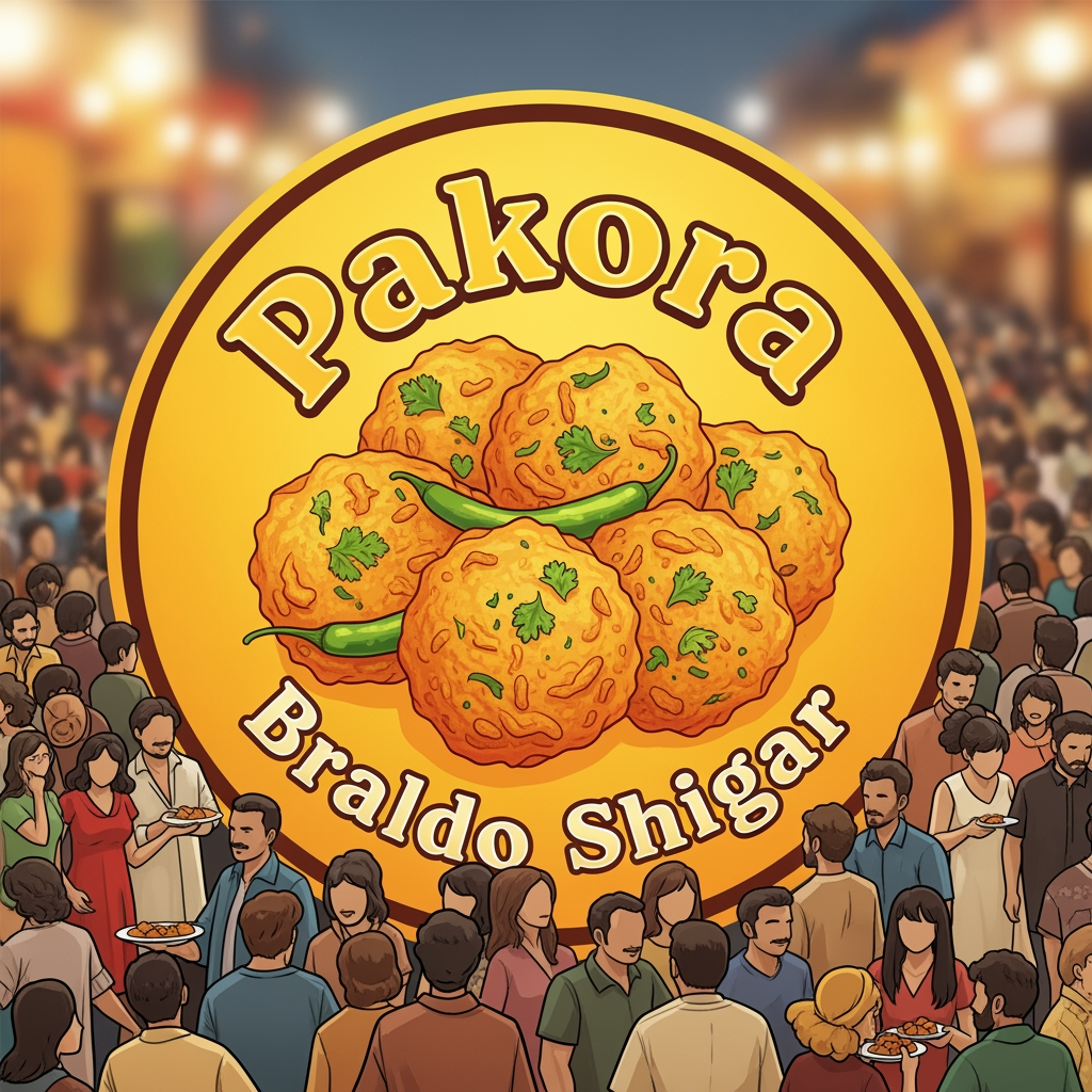 AI Design for "pakora braldo shigar" is ko logo ke sakel ma