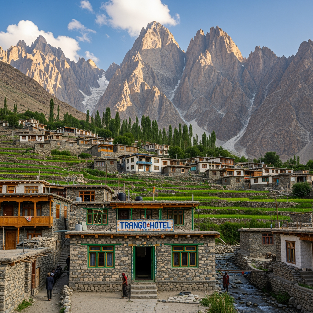 AI Design for trango hotel pakora" yad rahe pakora ek viilage ka nam eha