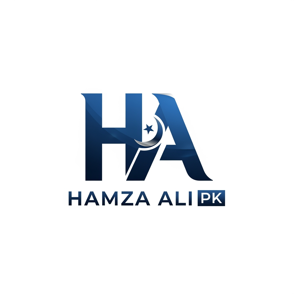 AI Design for hamza ali pk" ko facebook per rakne kaleye logo banaw