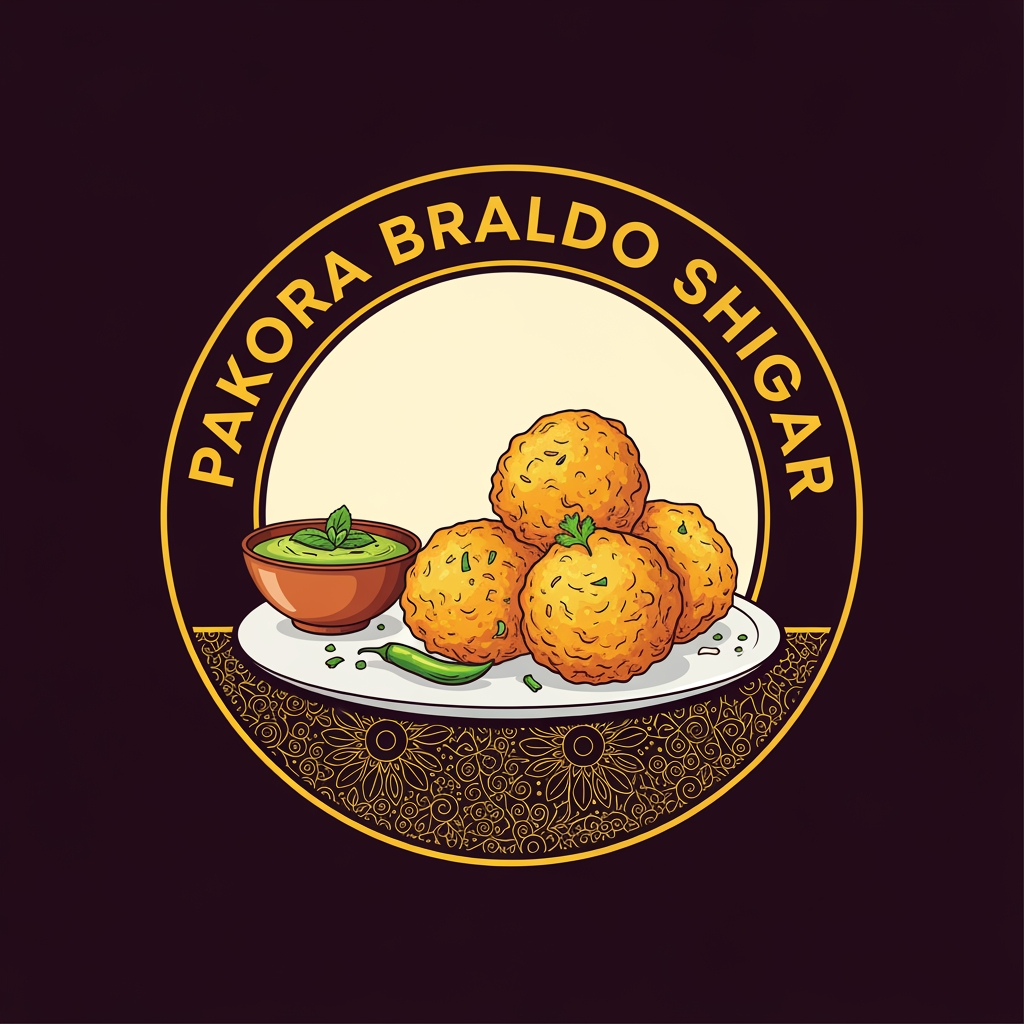 AI Design for "pakora braldo shigar" is ko logo ke sakel ma