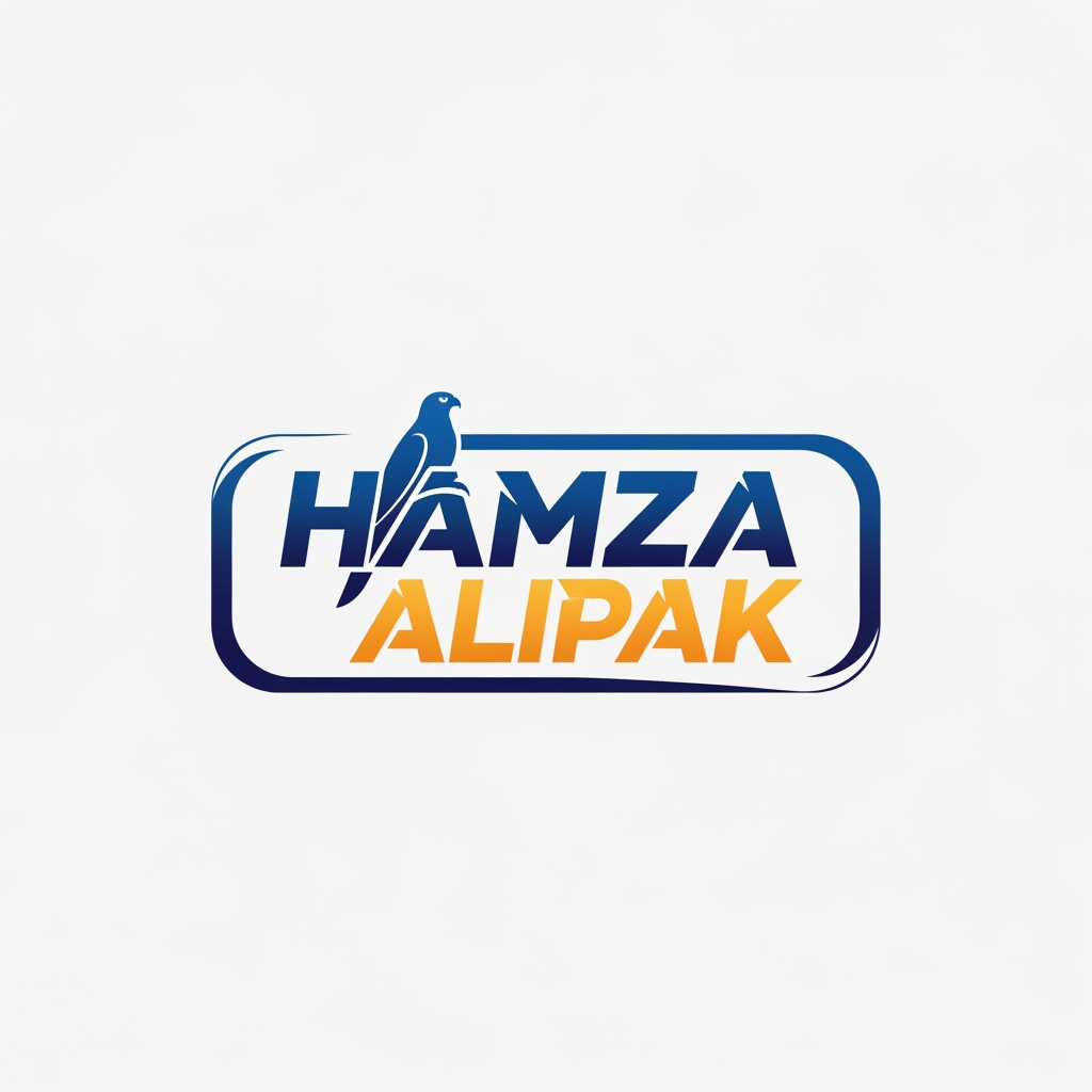 AI Design for hamza alipk" ko facebook per rakne kaleye logo banaw