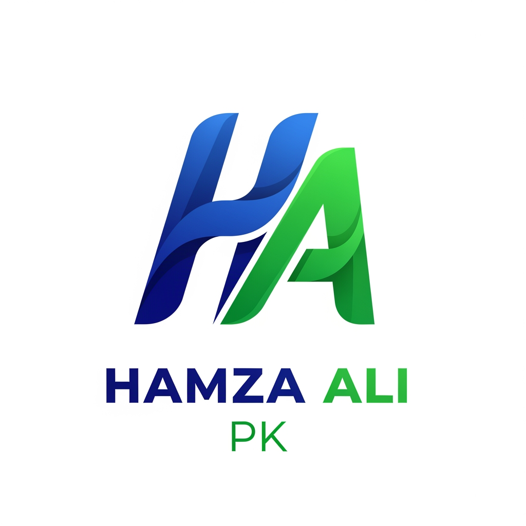 AI Design for hamza ali pk" ko facebook per rakne kaleye logo banaw