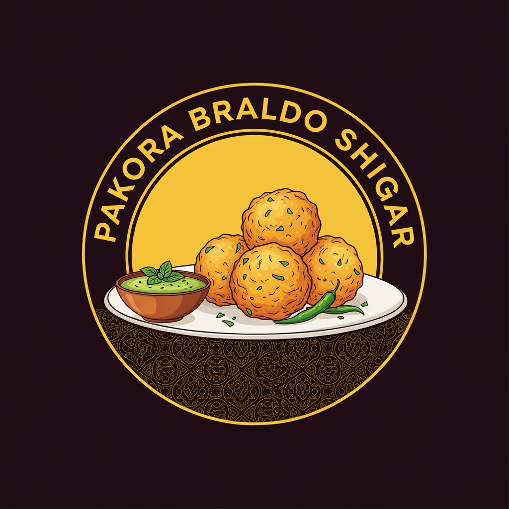 AI Design for "pakora braldo shigar" is ko logo ke sakel ma