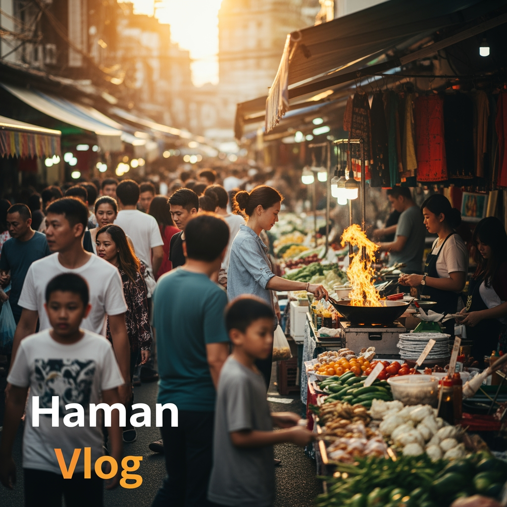 AI Design for "haman vlog" is ko logo ke sakel ,ma bajoo