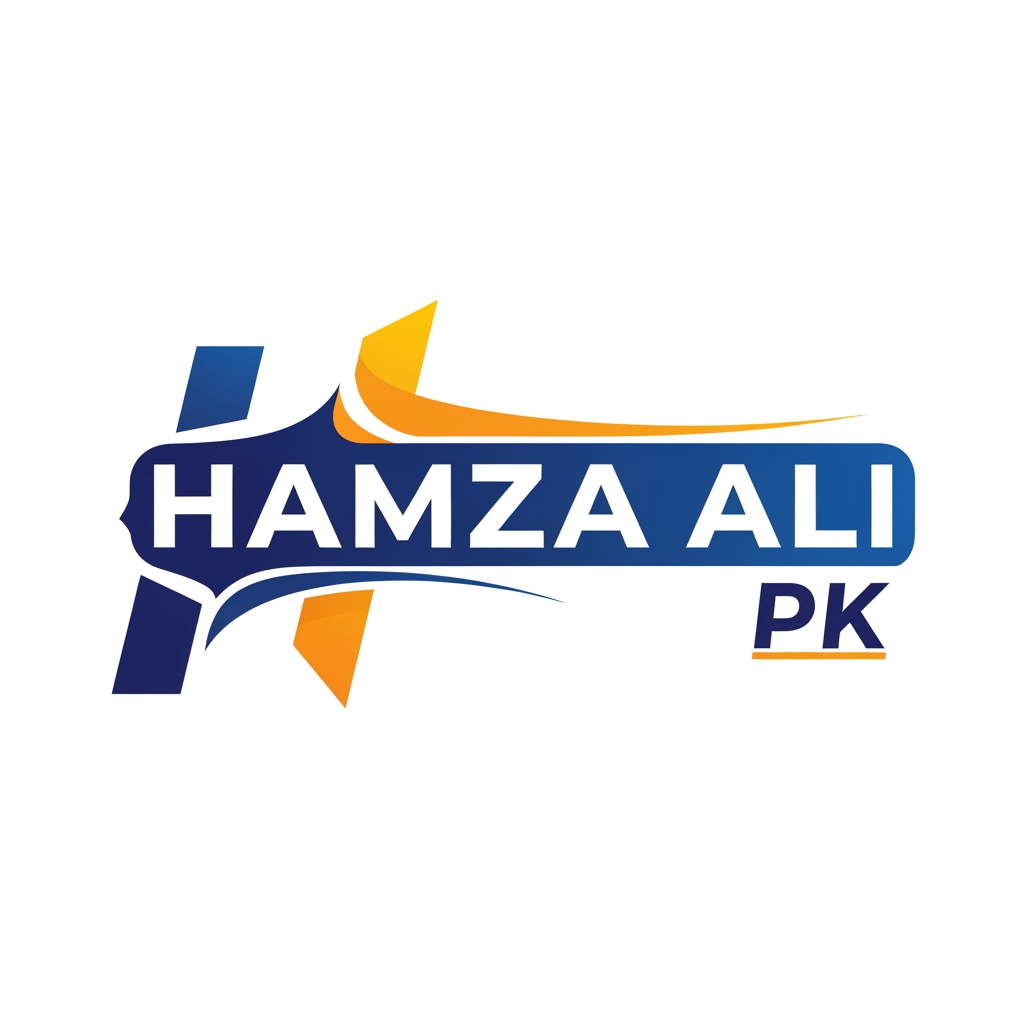 AI Design for hamza ali pk" ko facebook per rakne kaleye logo banaw