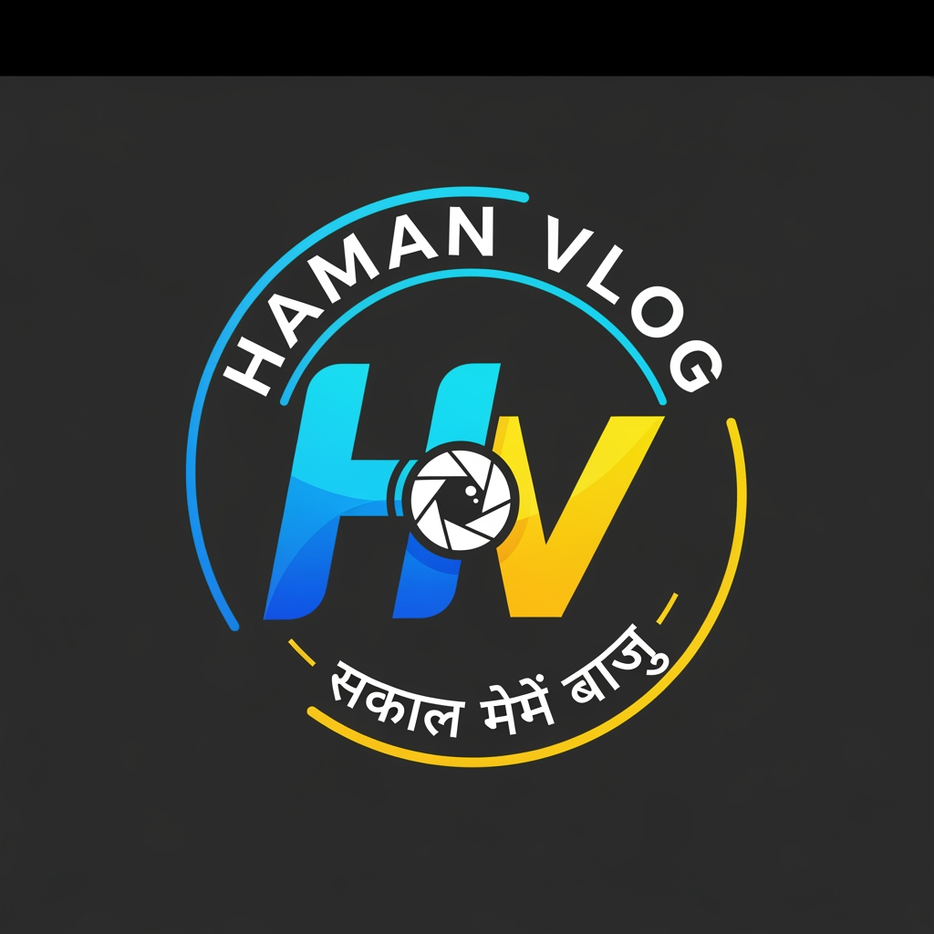 AI Design for "haman vlog" is ko logo ke sakel ,ma bajoo