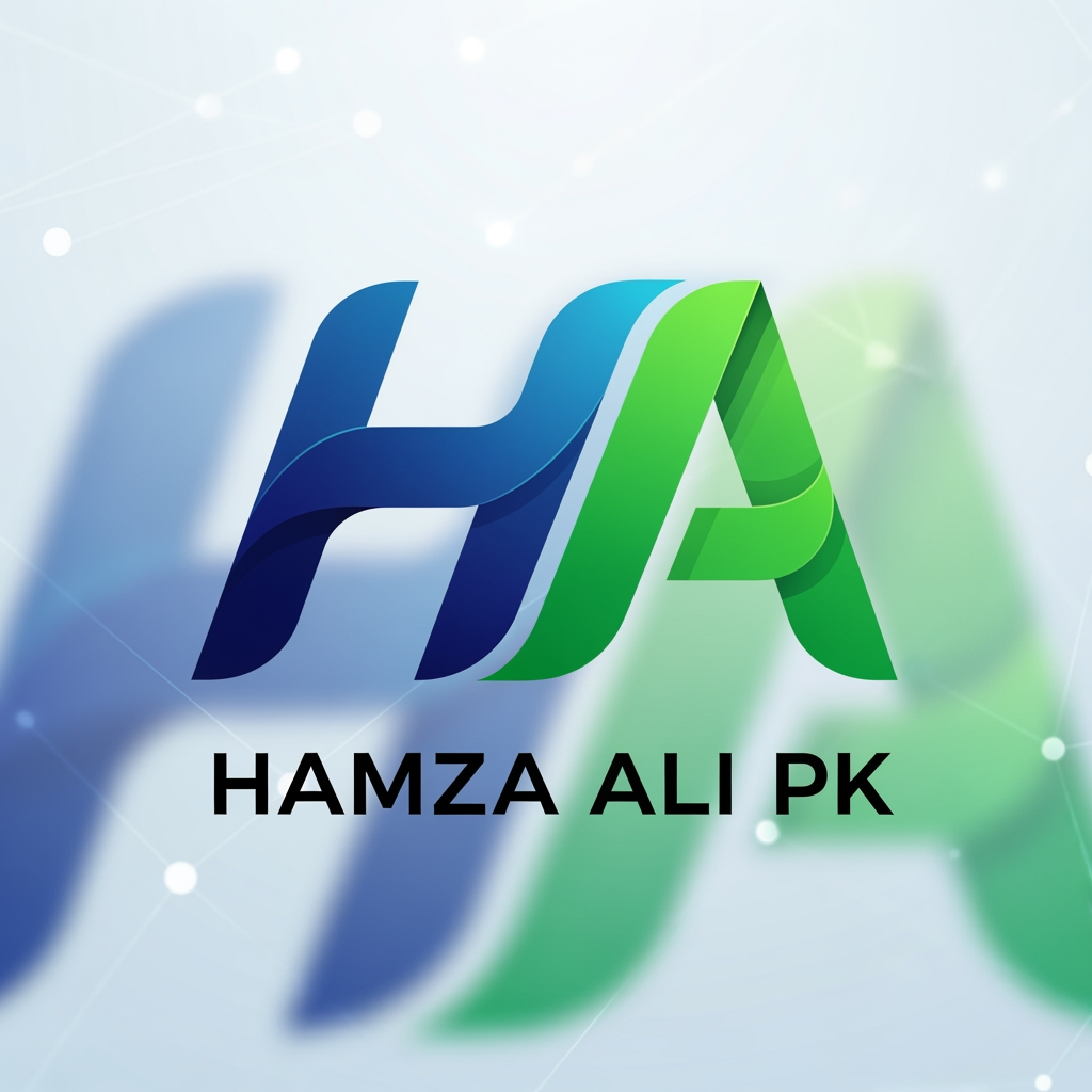 AI Design for hamza ali pk" ko facebook per rakne kaleye logo banaw