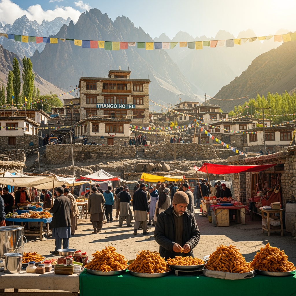 AI Design for trango hotel pakora" yad rahe pakora ek viilage ka nam eha