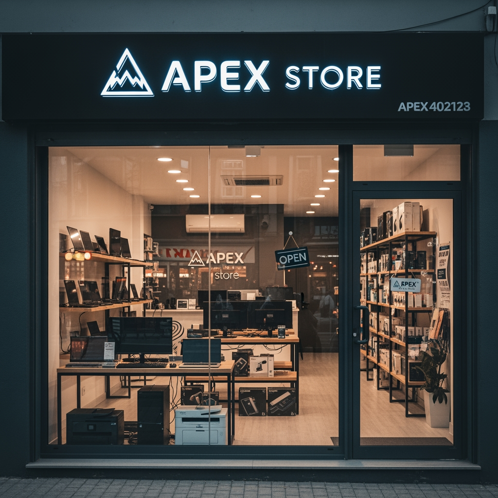 AI Design for im creating a computer and printer care shop apex store