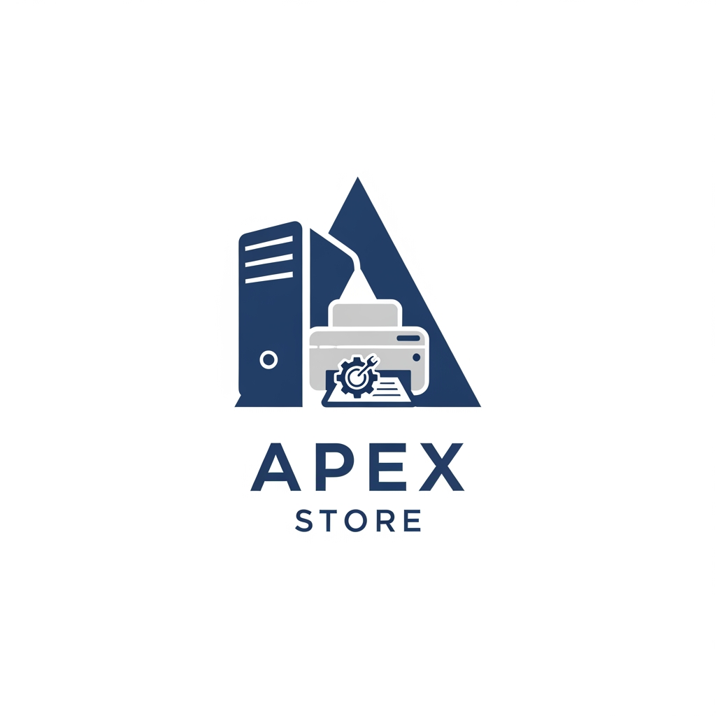 AI Design for im creating a computer and printer care shop apex store i want logo for my website