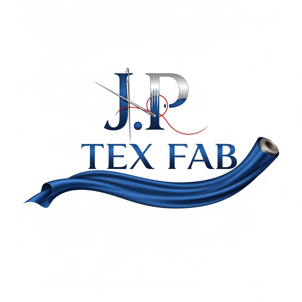 AI Design for make logo  J P TEX FAB ( i want background transparent ) (add some design like needle thread fabric etc )