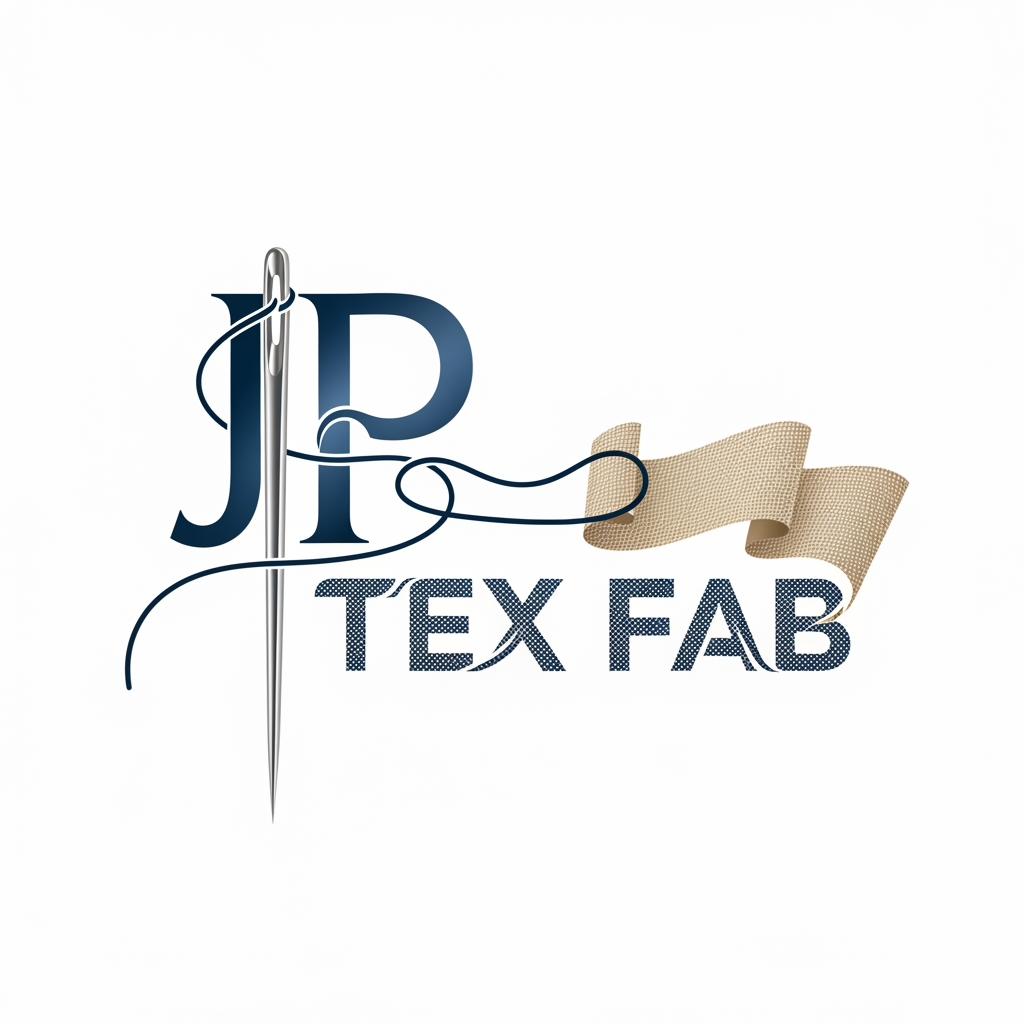 AI Design for make logo  J P TEX FAB ( i want background transparent ) (add some design like needle thread fabric etc )
