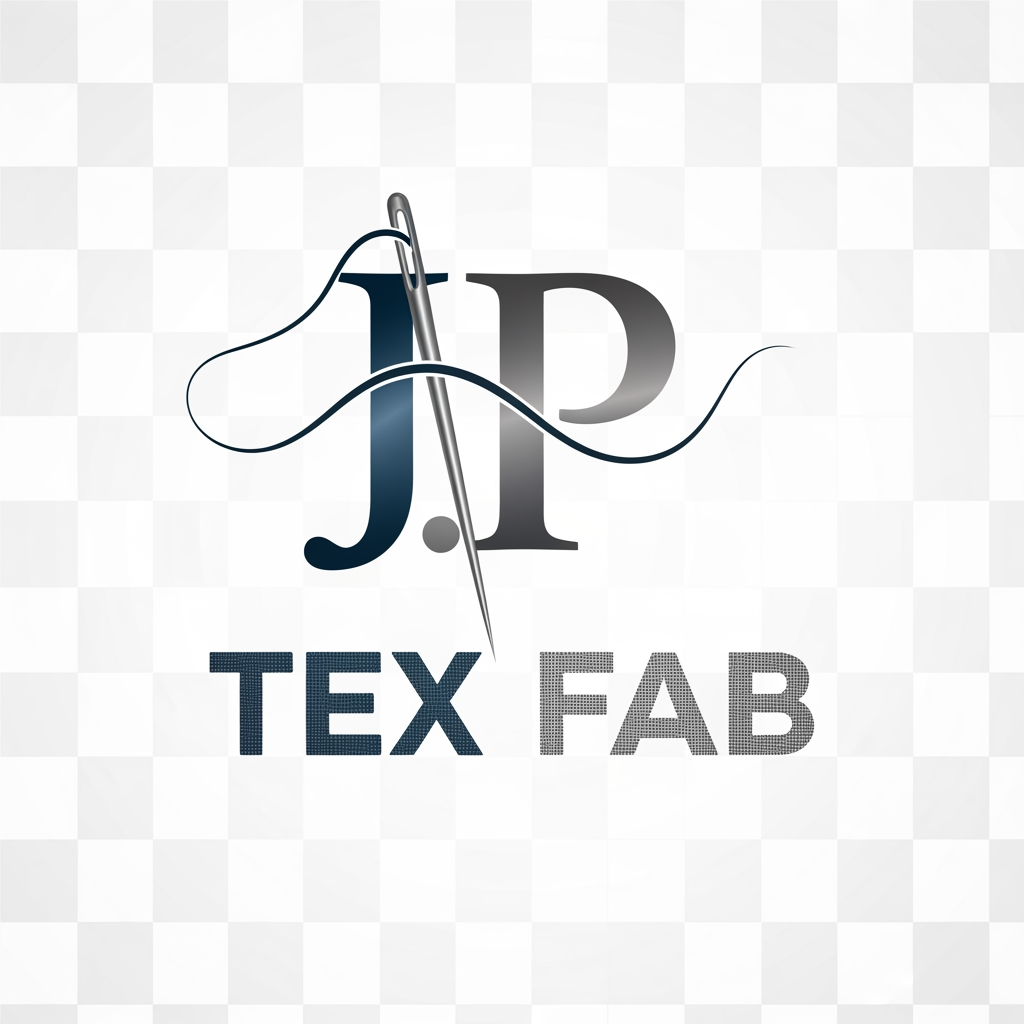 AI Design for make logo  J P TEX FAB ( i want background transparent ) (add some design like needle thread fabric etc )