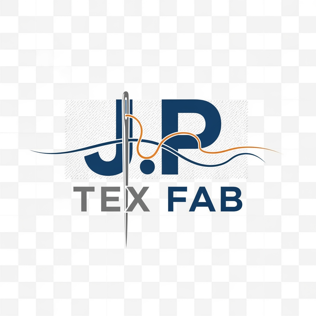 AI Design for make logo  J P TEX FAB ( i want background transparent ) (add some design like needle thread fabric etc )