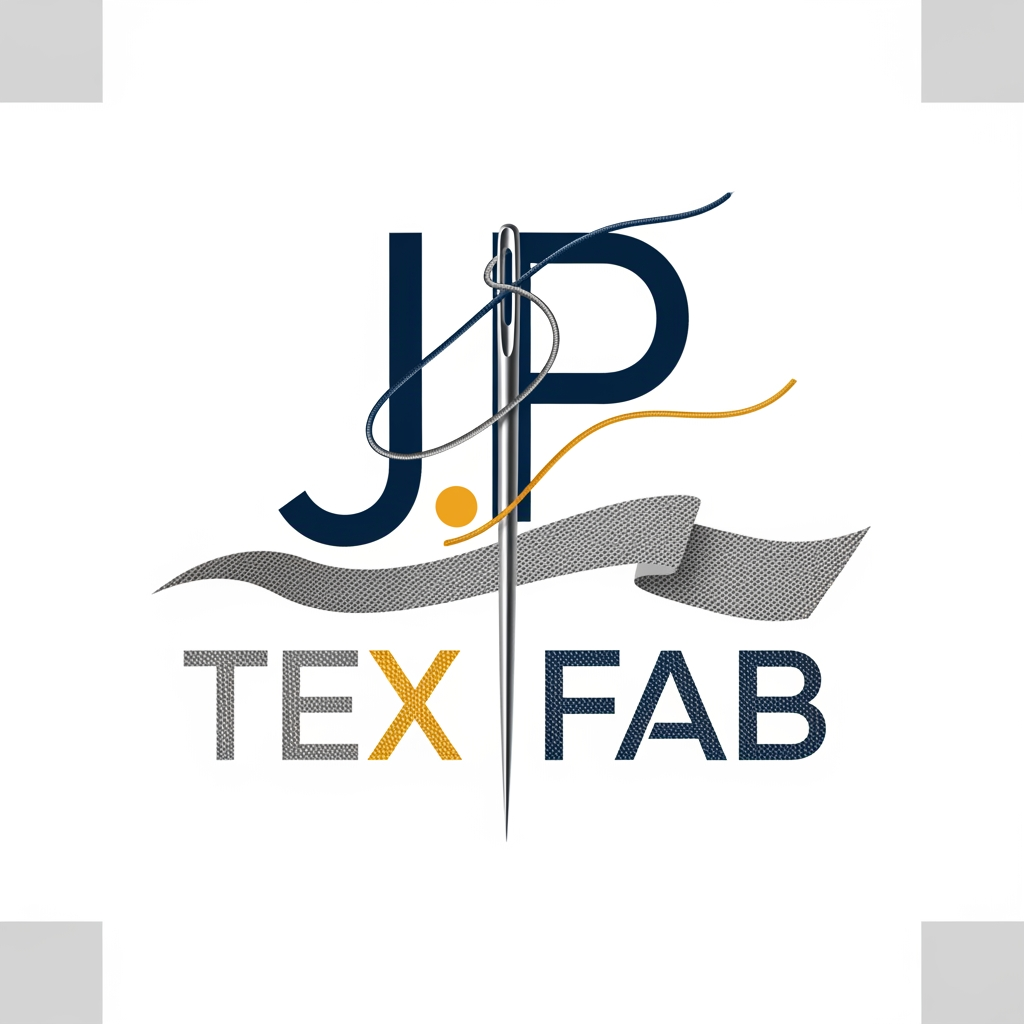 AI Design for make logo  J P TEX FAB ( i want background transparent ) (add some design like needle thread fabric etc )