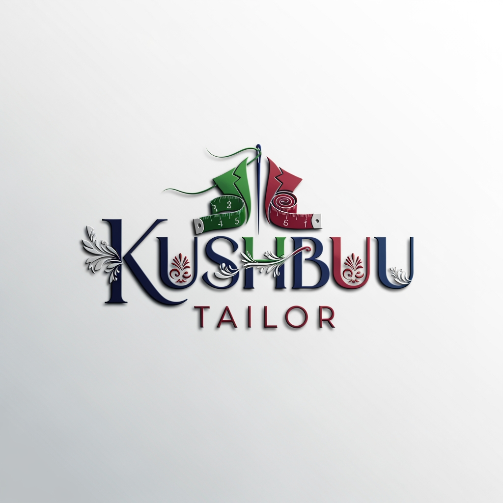 AI Design for make a business idea logo with the name of - KUSHBUU TAILOR  and customize amazing  and give 10 sample+