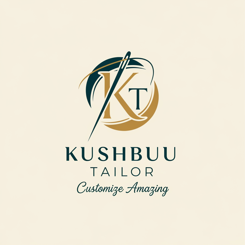 AI Design for make a business idea logo with the name of - KUSHBUU TAILOR  and customize amazing  and give 10 sample+