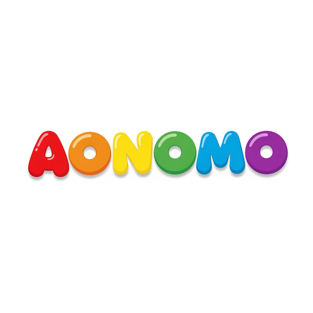 AI Design for make logo for youtube kids channel name "AONOMO"