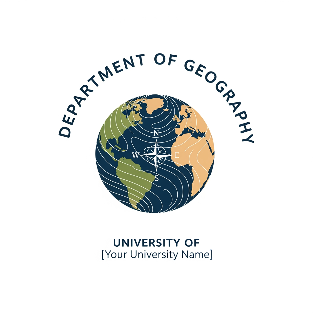 AI Design for WANT TO CREATE LOGO FOR DEPARTMENT OF GEOGRAPHY WITH SOME DETAILS
