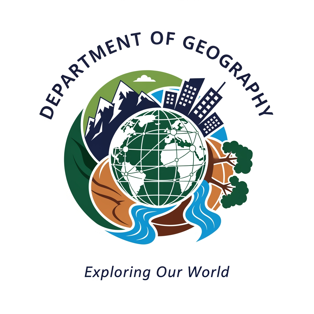 AI Design for WANT TO CREATE LOGO FOR DEPARTMENT OF GEOGRAPHY WITH SOME DETAILS
