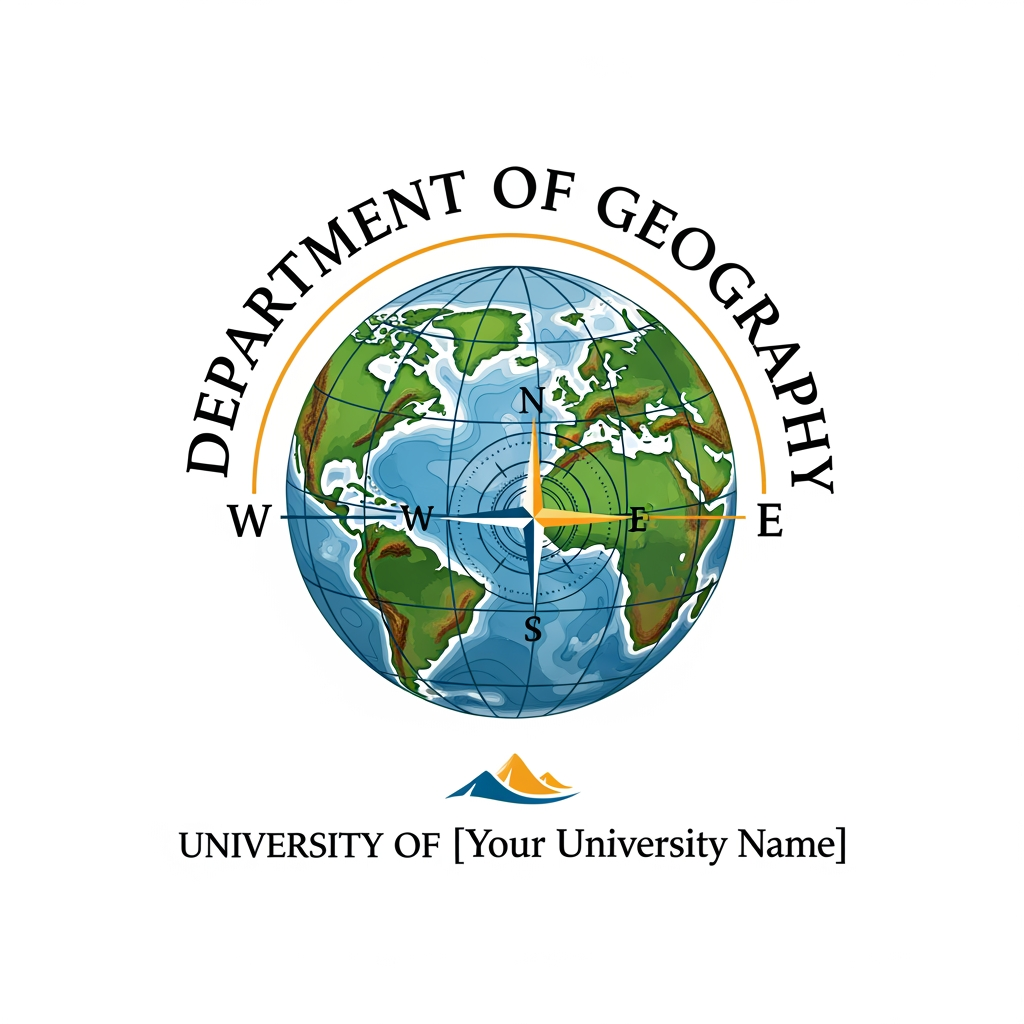 AI Design for WANT TO CREATE LOGO FOR DEPARTMENT OF GEOGRAPHY WITH SOME DETAILS