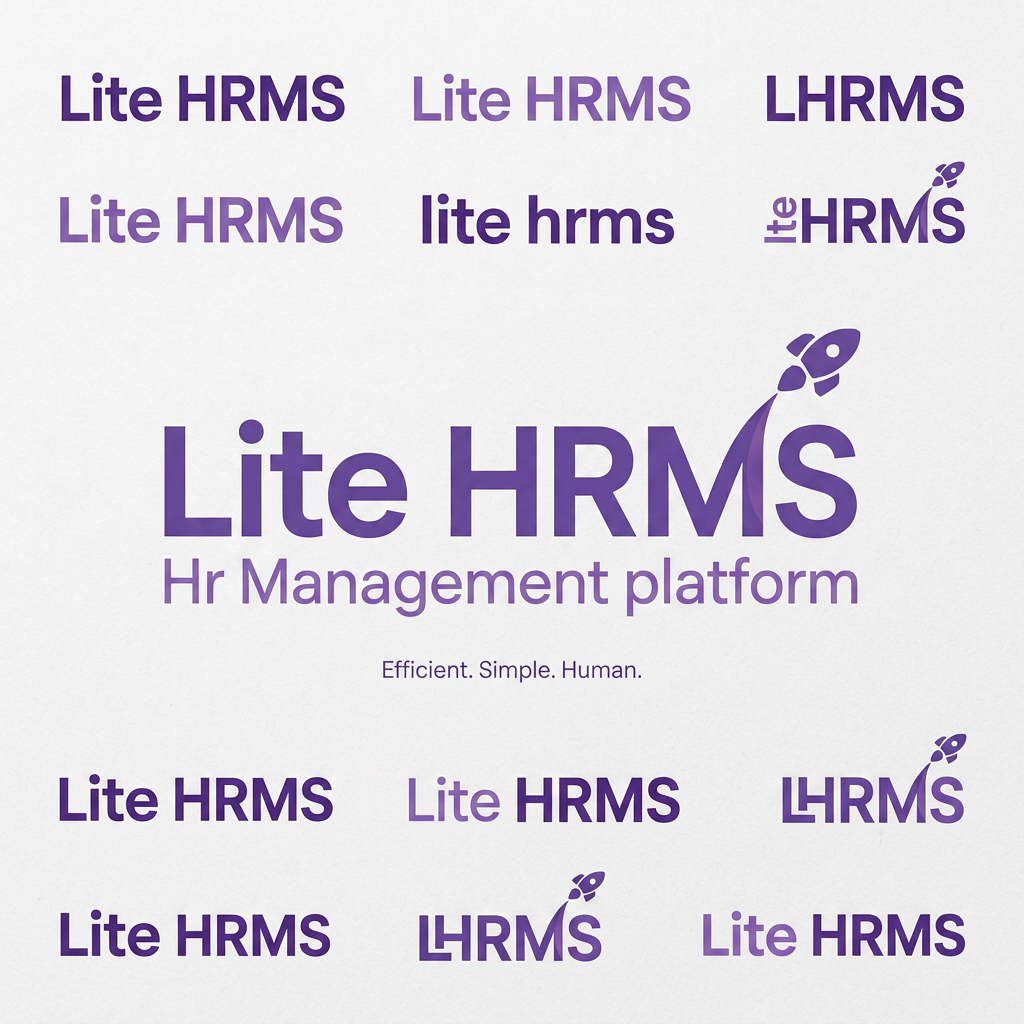 AI Design for Create a logo For Lite HRMS Hr Management platform Create Morethen 10 imwant to text based logo