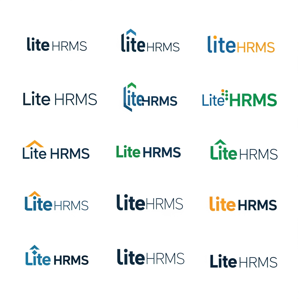 AI Design for Create a logo For Lite HRMS Hr Management platform Create Morethen 10 imwant to text based logo create Different Style in Modern typography