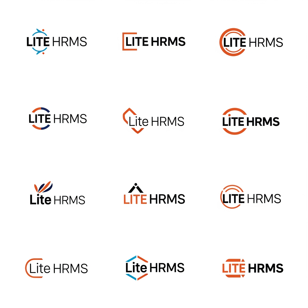 AI Design for Create a logo For Lite HRMS Hr Management platform Create Morethen 10 imwant to text based logo create Different Style
