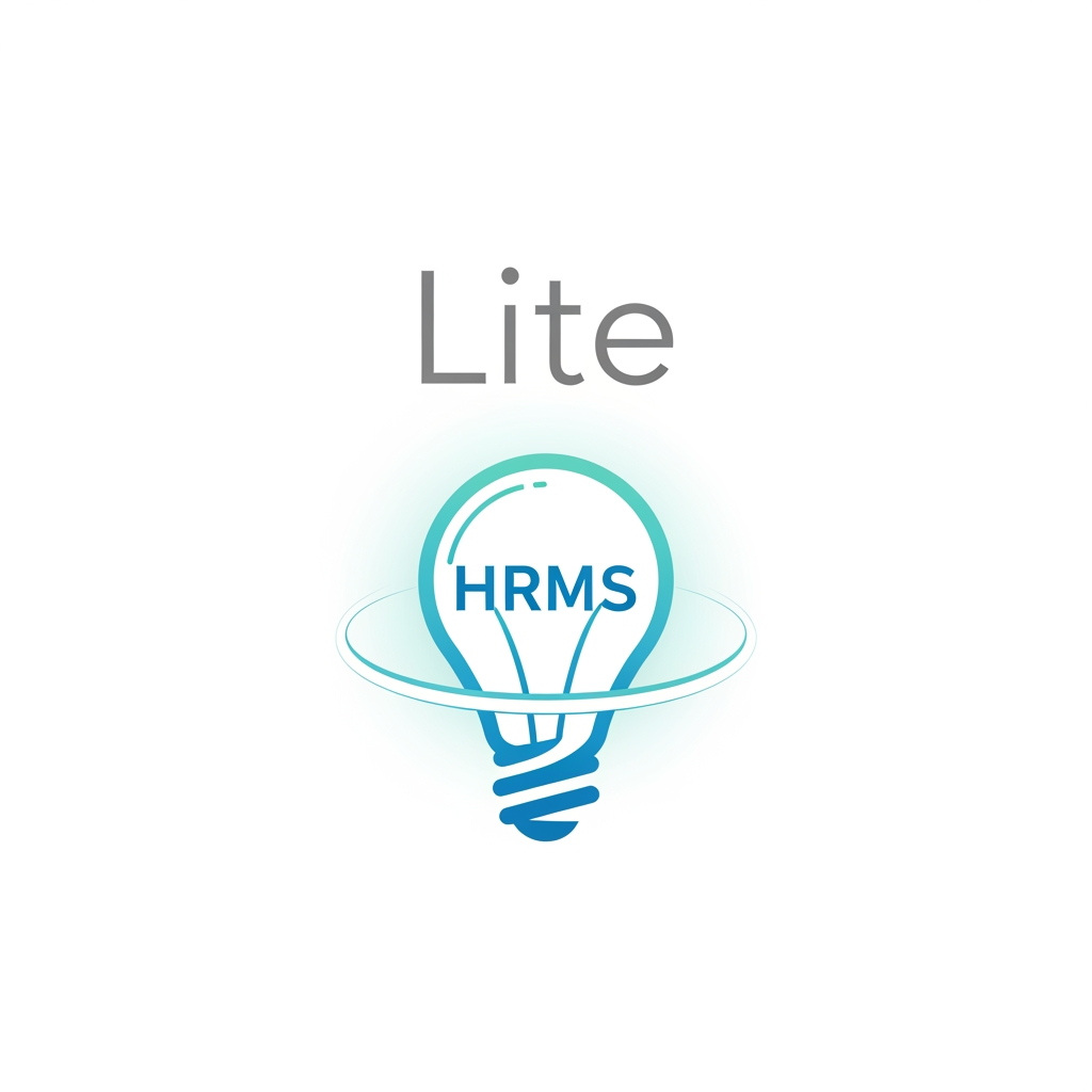 AI Design for enaku Lite HRMS and front la Light hrms ah base pani oru logo venum