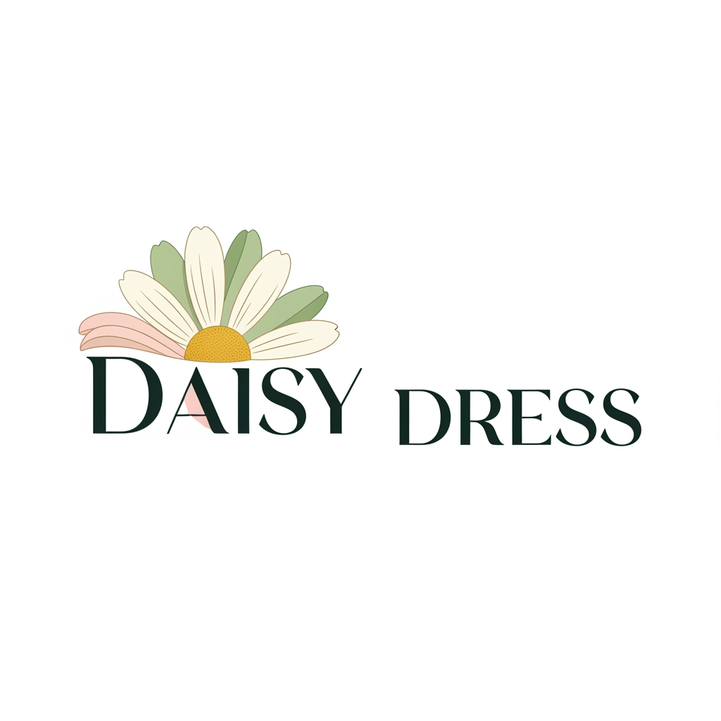 AI Design for a logo , the brand name is daisy dress , it is about fashion