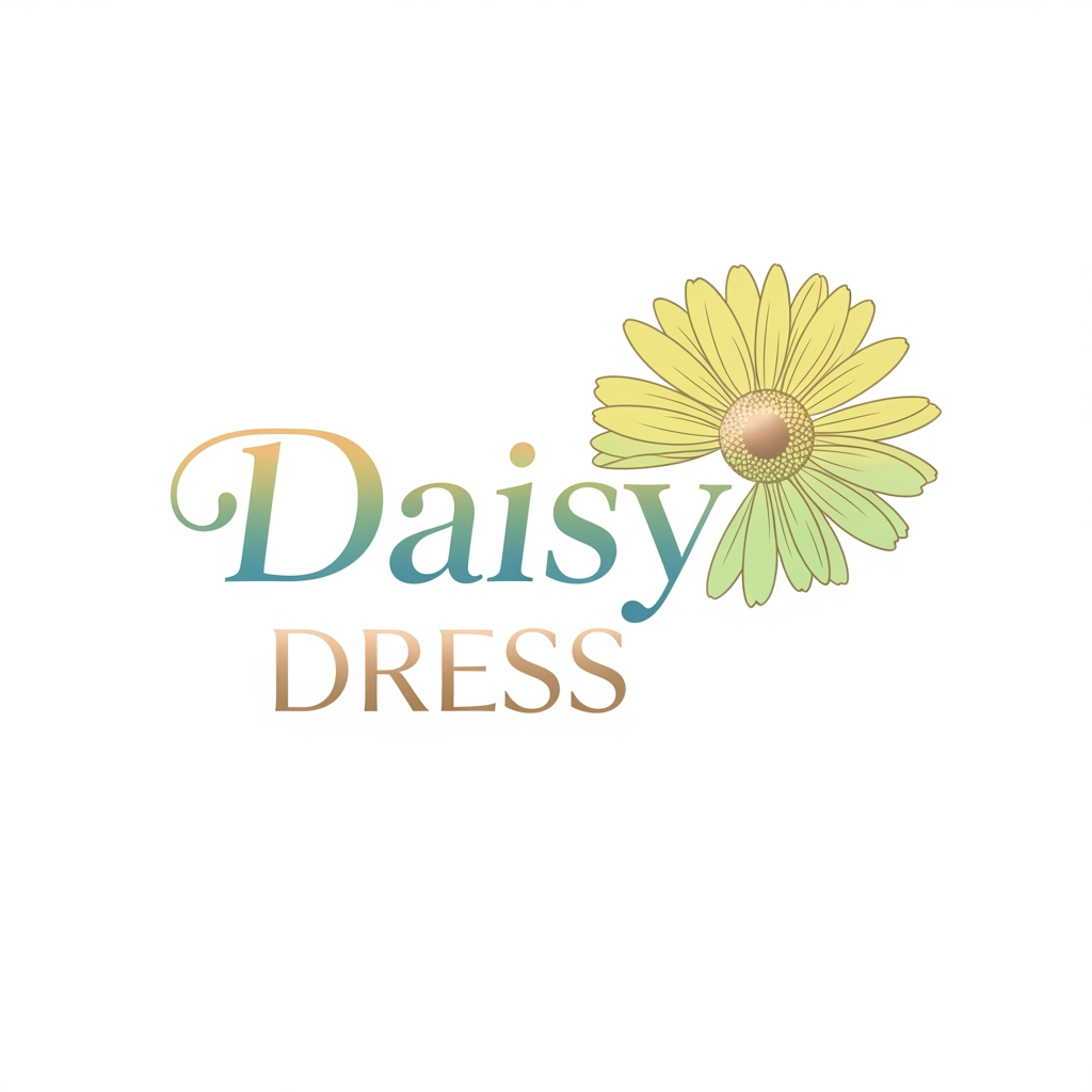 AI Design for a logo , the brand name is daisy dress , it is about fashion