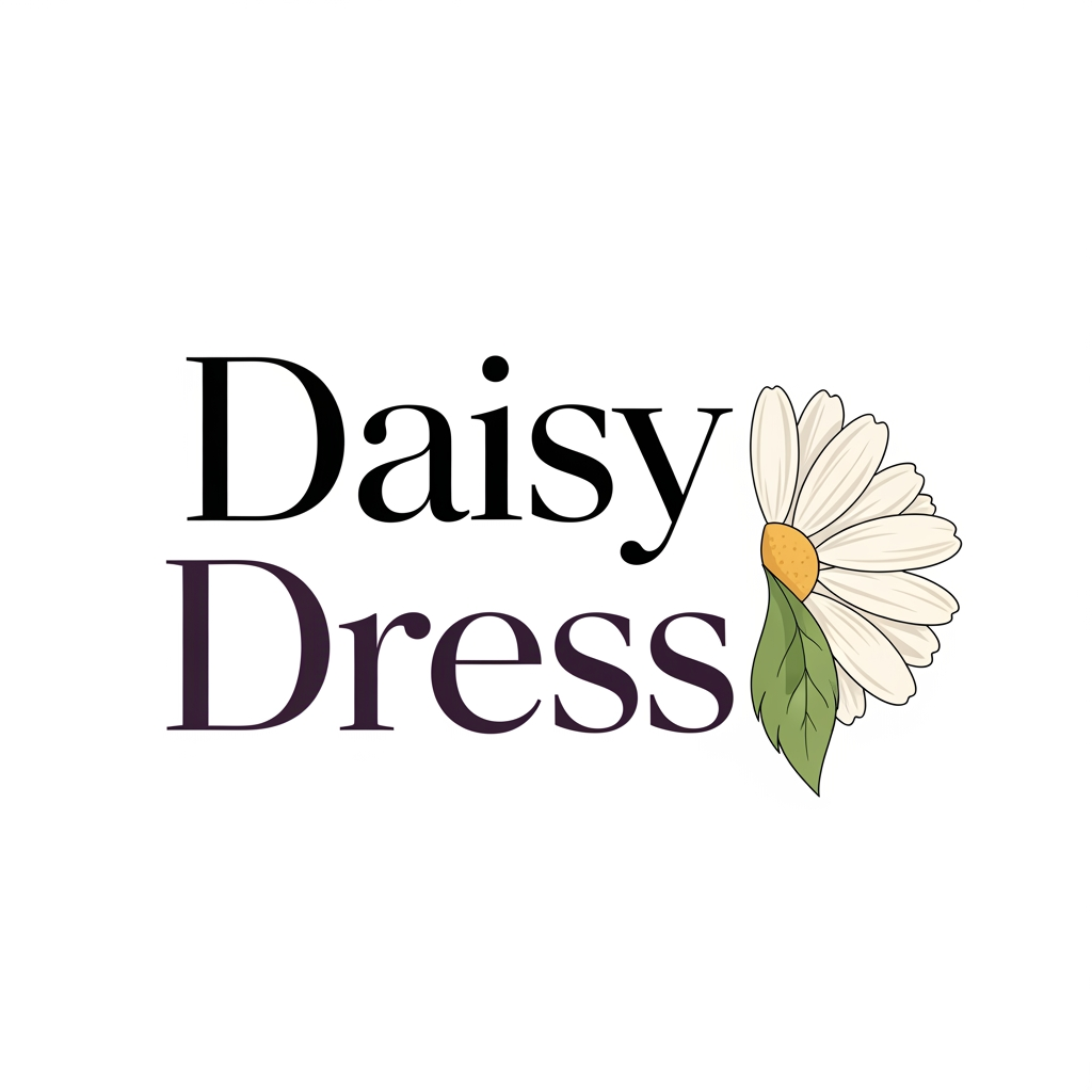 AI Design for a logo , the brand name is daisy dress , it is about fashion