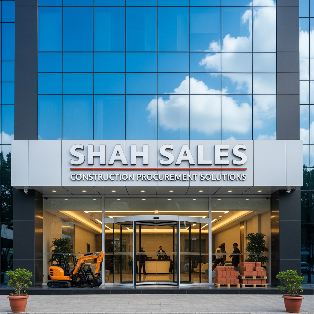 AI Design for a construction procurment firm named shah sales